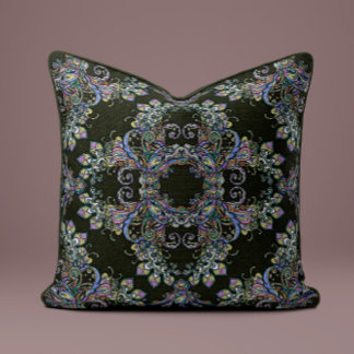 Baroque Splendor Pillow in Dark Olive