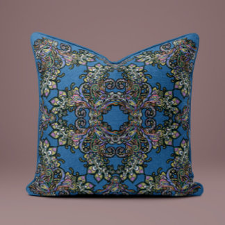 Baroque Splendor Pillow in Deep Teal