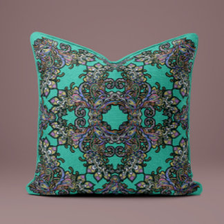 Baroque Splendor Pillow in Emerald