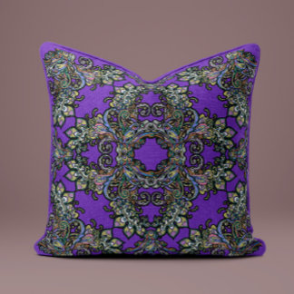 Baroque Splendor Pillow in Royal Purple