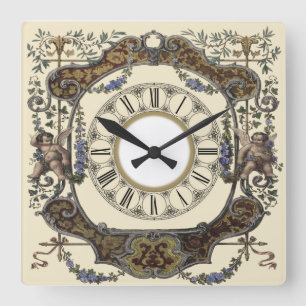 Baroque Square Wall Clock