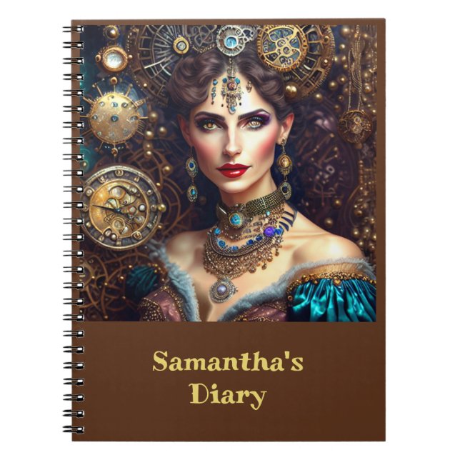 Baroque  Steampunk Princess Notebook (Front)
