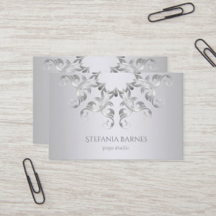 Baroque style circles gradient element. business card