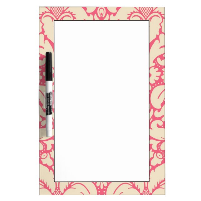 Baroque style damask background 2 dry erase board (Front)