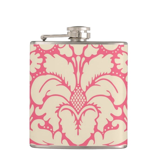 Baroque style damask background 2 flask (Front)