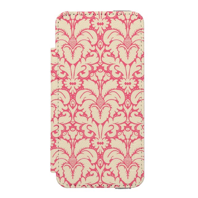 Baroque style damask background 2 incipio iPhone wallet case (Folio Front)