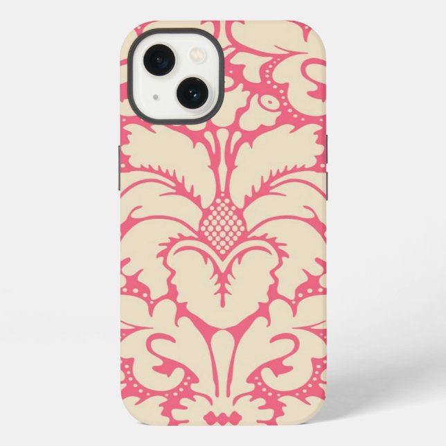 Baroque style damask background 2 iphone case (Back)