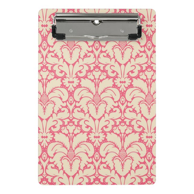 Baroque style damask background 2 mini clipboard (Front)