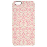 Baroque style damask background 2 clear iPhone 6 plus case