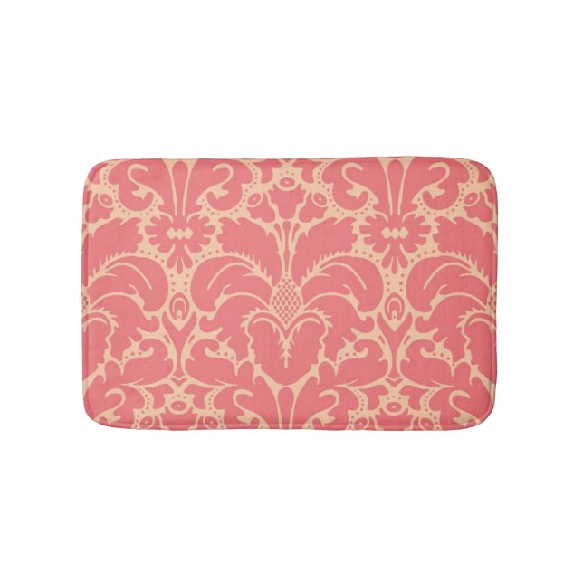 Baroque style damask background bathroom mat (Front)