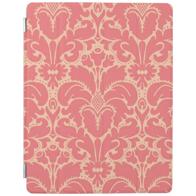 Baroque style damask background iPad smart cover (Front)