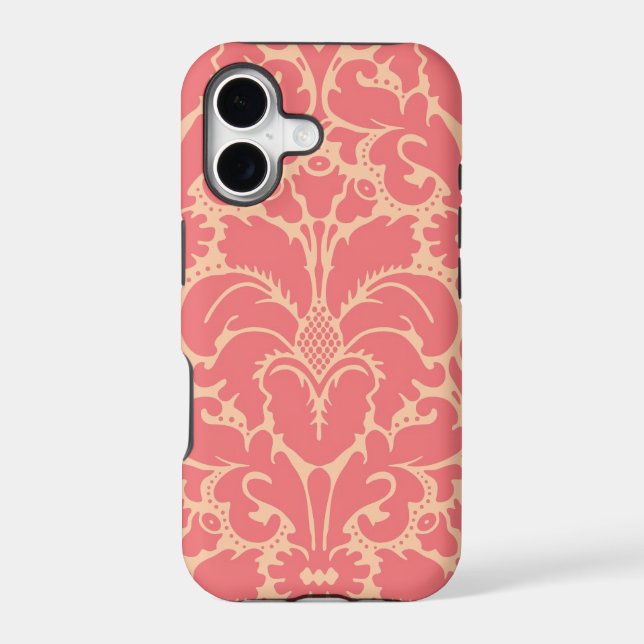 Baroque style damask background iphone case (Back)