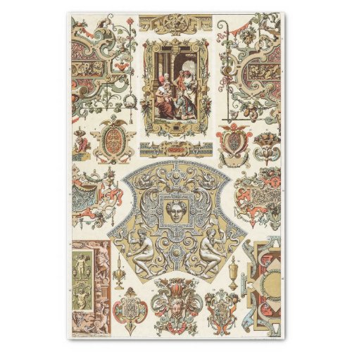 Baroque style decoupage paper