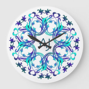 baroque style element bandana large clock