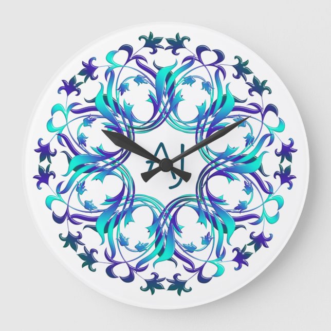 baroque style element bandana large clock (Front)
