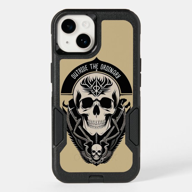 💀 Baroque Style Gothic Skull with Ornamental Otterbox iPhone Case (Back)