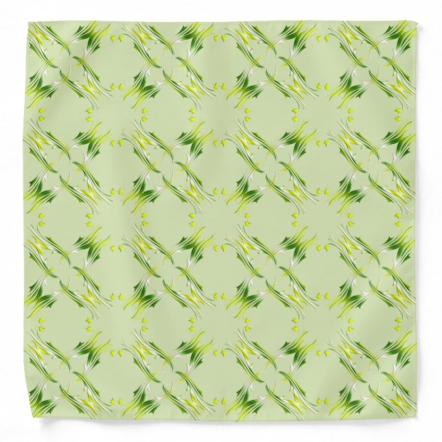 Baroque style lime pattern. bandana (Front)