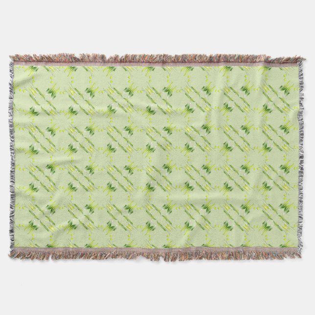 baroque style lime pattern. throw blanket (Front)