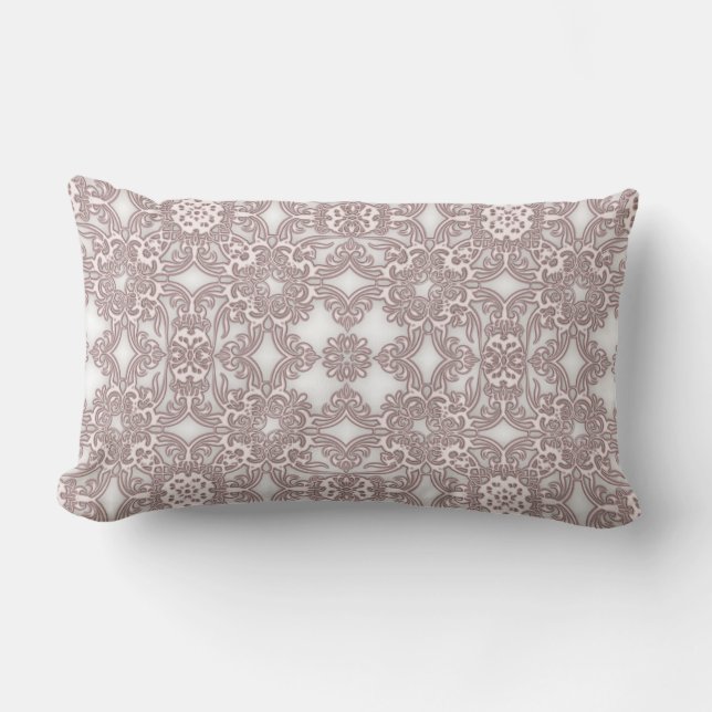 baroque style  pattern lumbar pillow (Front)
