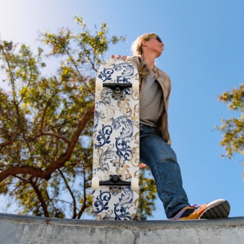 Baroque-Style Retro Classic Pattern  Skateboard