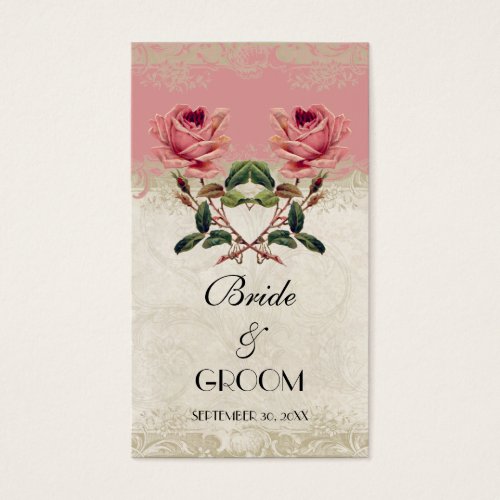 Baroque Style Vintage Rose Favor Gift Tags