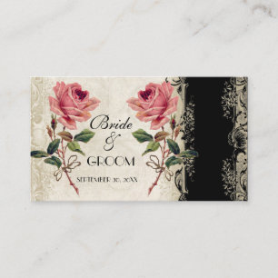 Baroque Style Vintage Rose Gift Registry Card