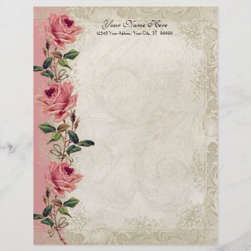 Baroque Style Vintage Rose Lace Flyer