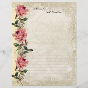 Baroque Style Vintage Rose Yellow n Cream Lace Flyer