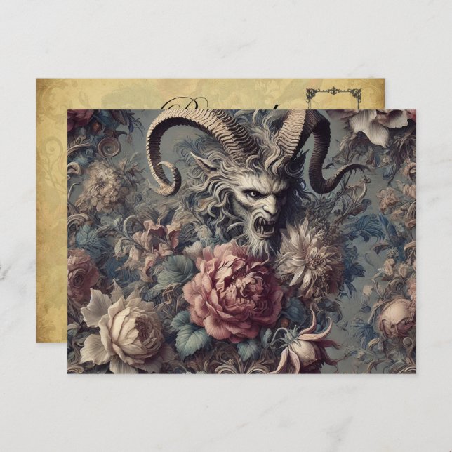 Baroque the Beast – Gothic Victorian Holiday Postcard (Front/Back)