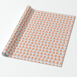 Baroque Tulip: Botanical Vintage Linocut Wrapping Paper