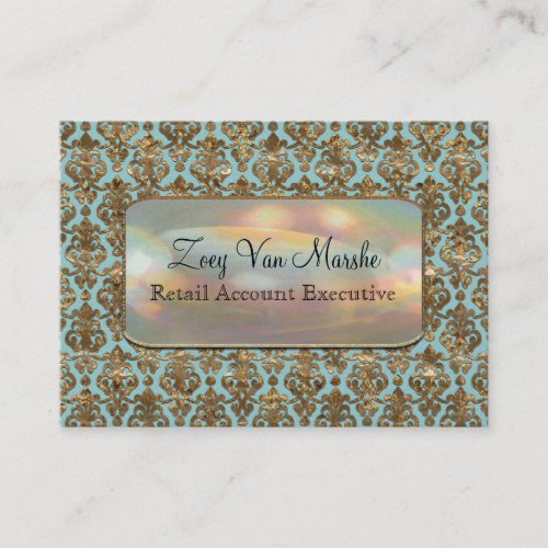 Baroque Van Marcha Elegant Damask Professional Business Cards
