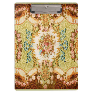 Baroque Victorian floral rose french tapestry Clipboard