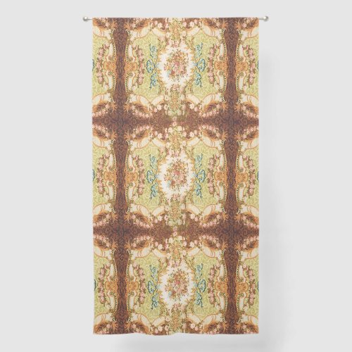 Baroque Victorian floral rose french tapestry Sheer Curtains