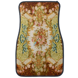 Baroque Victorian floral rose tapestry Car Floor Mat