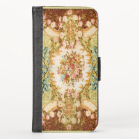 Baroque Victorian floral rose tapestry