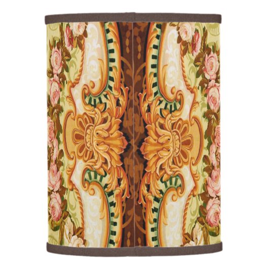 Baroque Victorian floral rose tapestry Lamp Shade (Back)
