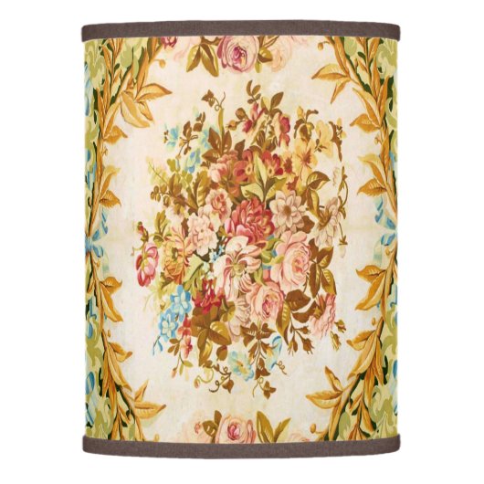Baroque Victorian floral rose tapestry Lamp Shade (Front)