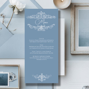 Baroque Vintage Damask Wedding Menu