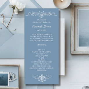 Baroque Vintage Damask Wedding Program
