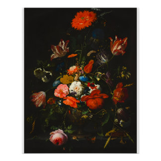 Baroque Vintage Floral Bouquet – Classic Still Lif Poster