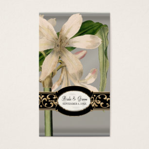 Baroque Vintage Lily Formal Wedding Favor Gift Tag