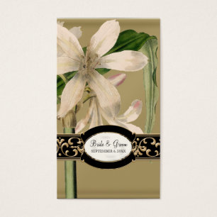 Baroque Vintage Lily Formal Wedding Favor Gift Tag