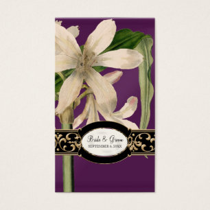 Baroque Vintage Lily Formal Wedding Favor Gift Tag