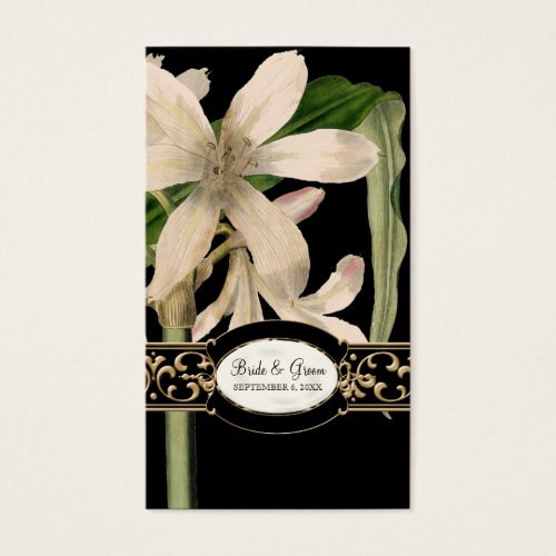 Baroque Vintage Lily Formal Wedding Favor Gift Tag Business Card Templates