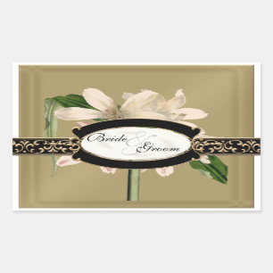 Baroque Vintage Lily Gold Formal Favor Box Sticker