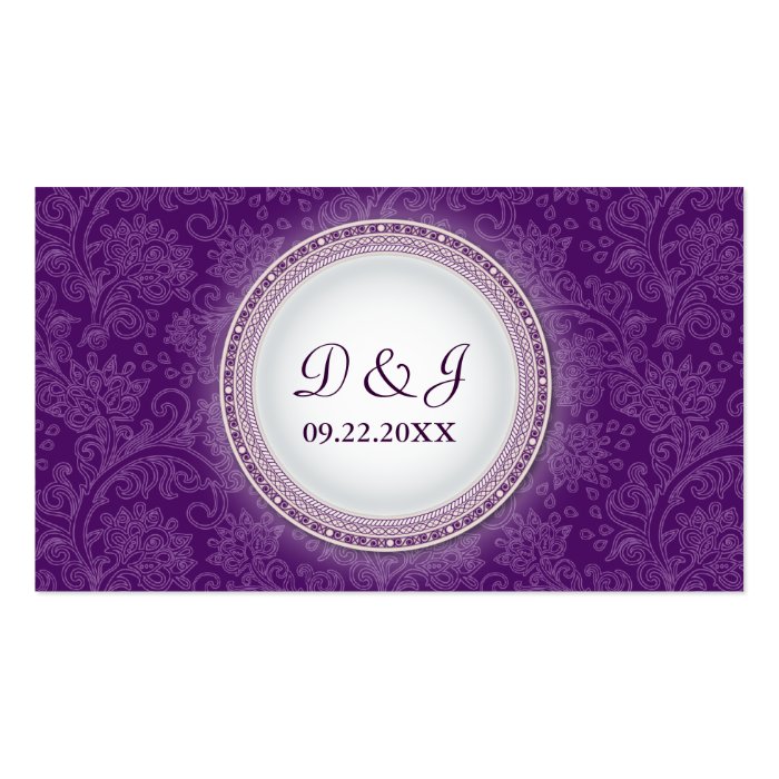 Baroque Violet Plaque Special Occasion Placecard Business Cards