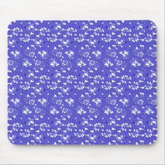 Baroque wallpaper - blue Flower Pattern Mouse Pad