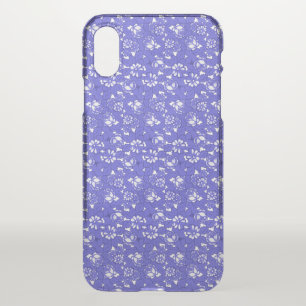 Baroque wallpaper - blue Flower Pattern iPhone X Case