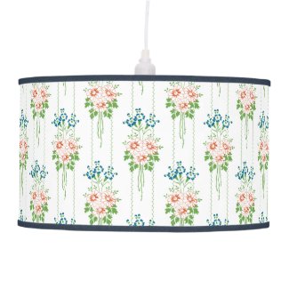 Baroque Wallpaper Flower bouquet Ceiling Lamp