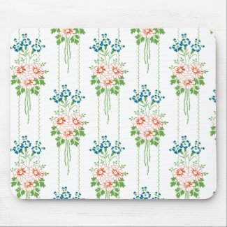 Baroque Wallpaper Flower bouquet... Mouse Pad